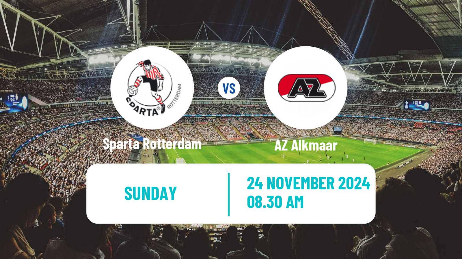 Soccer Dutch Eredivisie Sparta Rotterdam - AZ Alkmaar