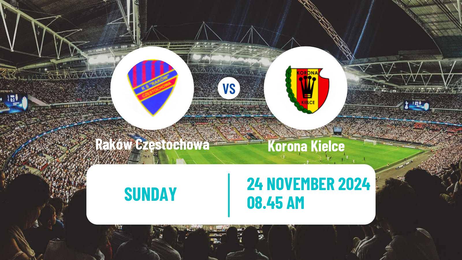 Soccer Polish Ekstraklasa Raków Częstochowa - Korona Kielce