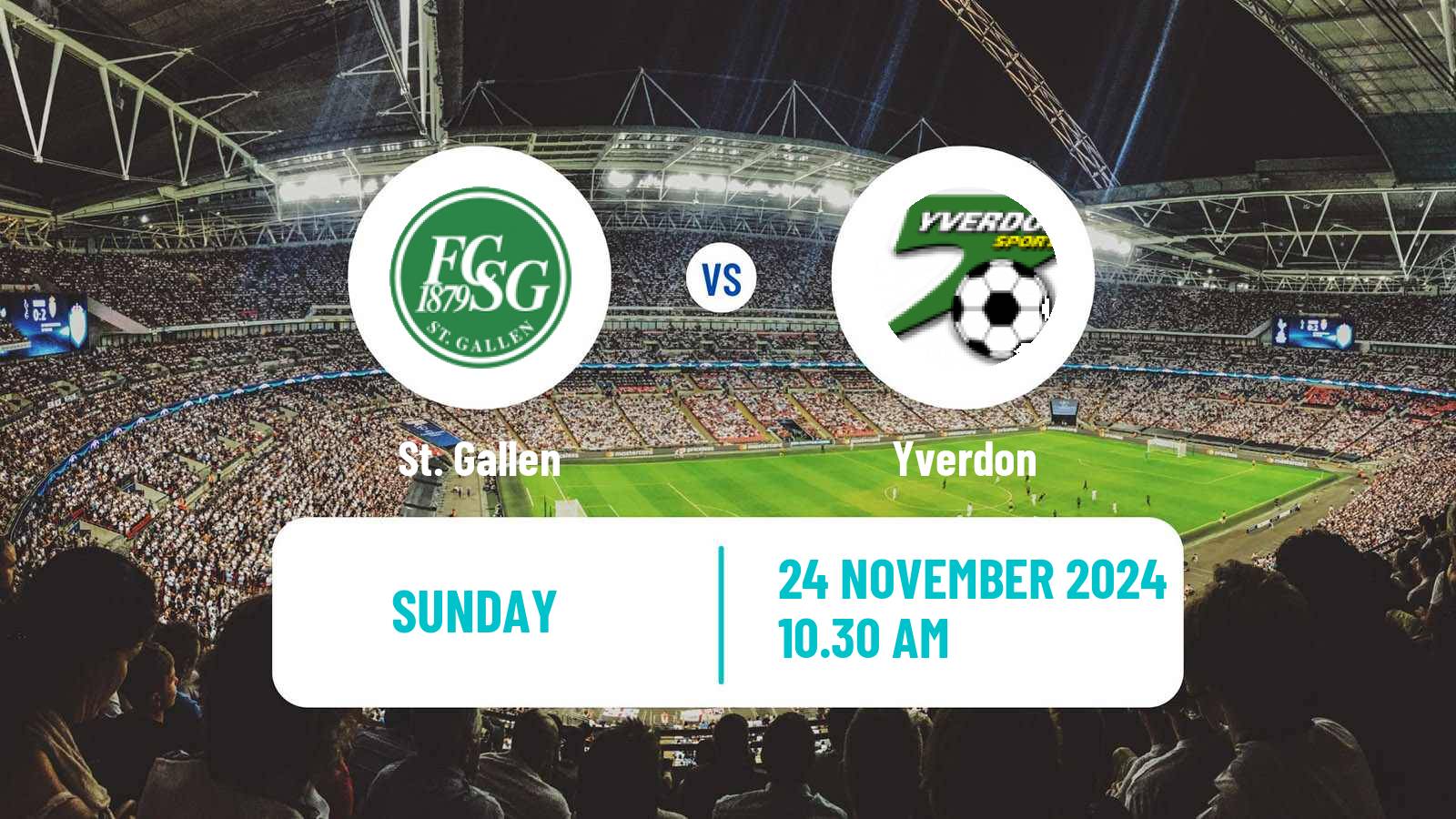 Soccer Swiss Super League St. Gallen - Yverdon