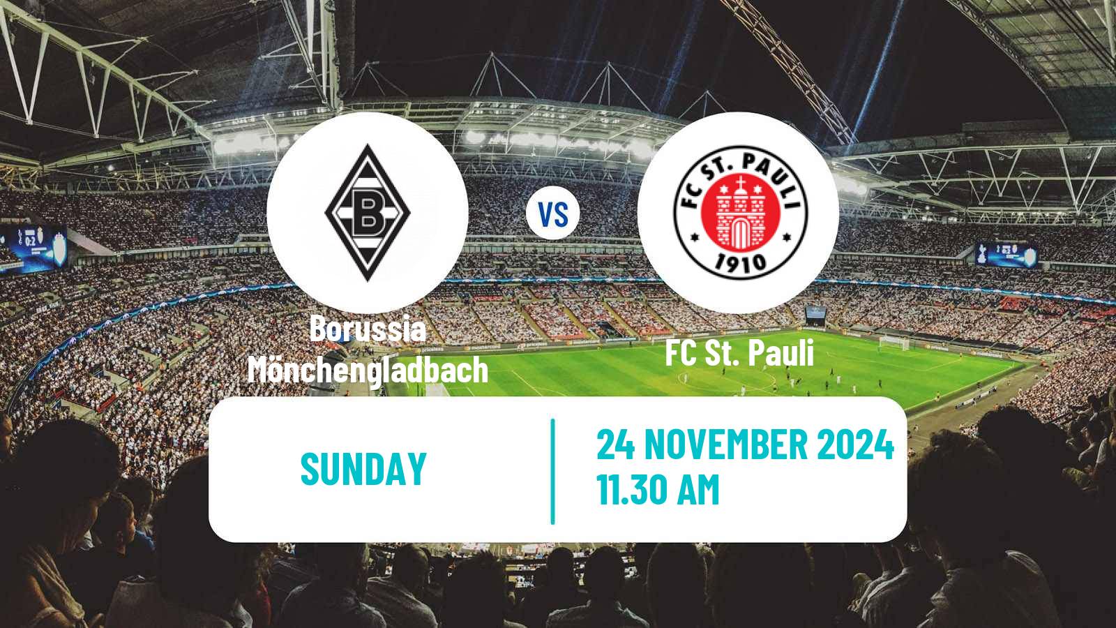 Soccer German Bundesliga Borussia Mönchengladbach - St. Pauli