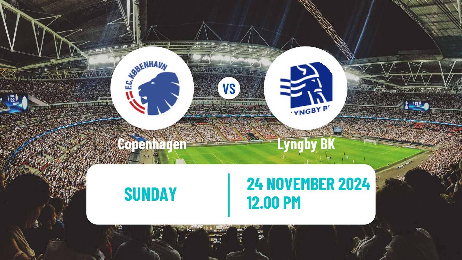 Soccer Danish Superliga Copenhagen - Lyngby BK