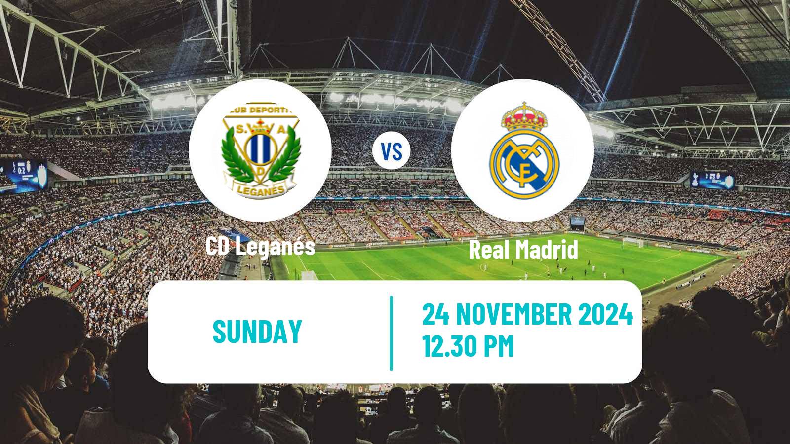 Soccer Spanish LaLiga Leganés - Real Madrid