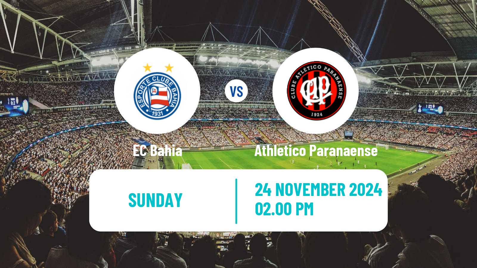 Soccer Brazilian Serie A Bahia - Athletico Paranaense