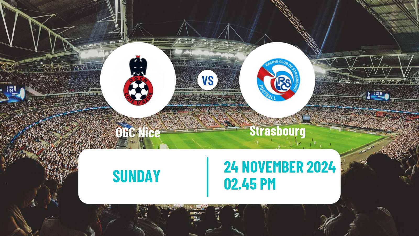 Soccer French Ligue 1 Nice - Strasbourg