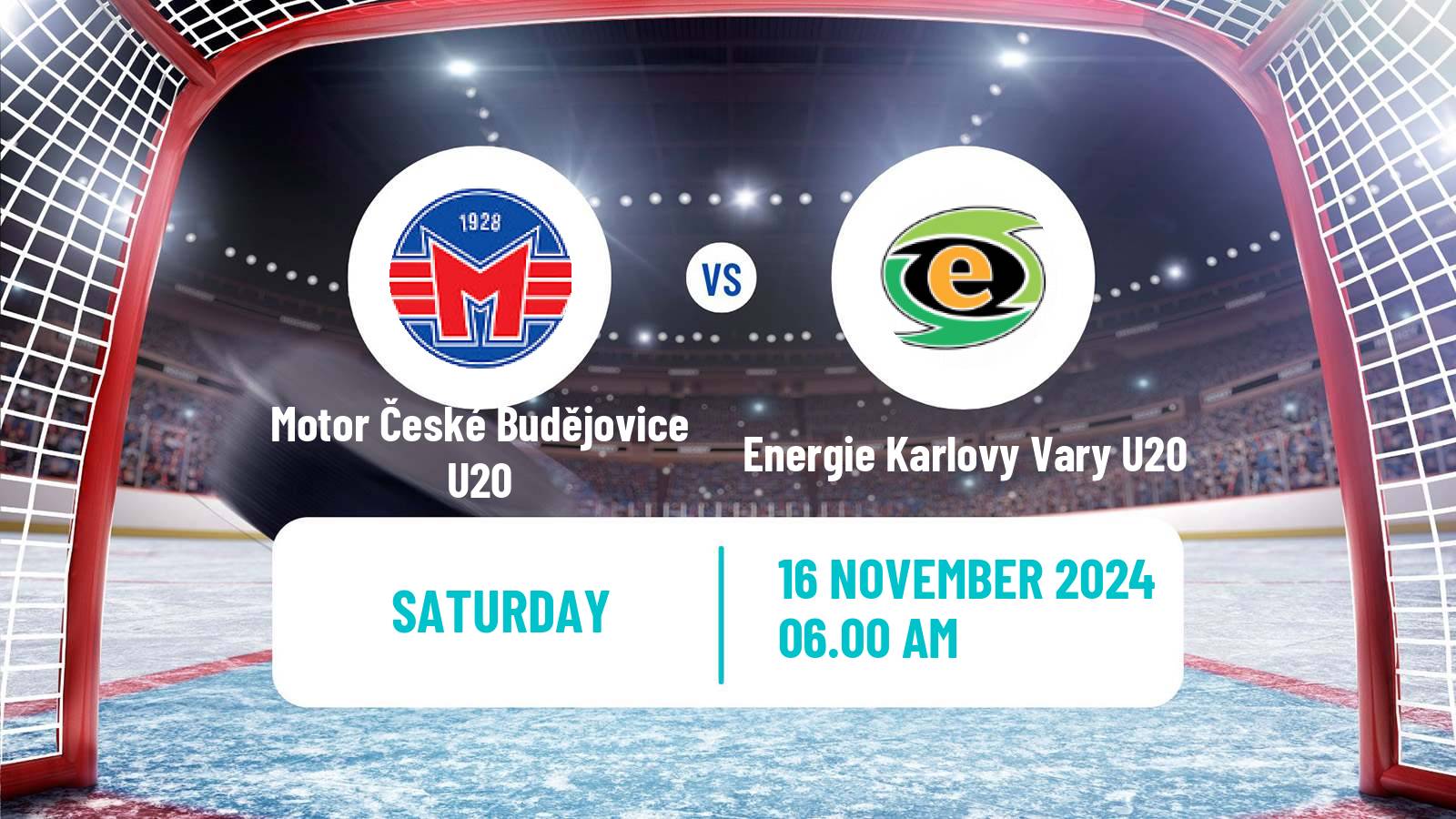 Hockey Czech ELJ Motor České Budějovice U20 - Energie Karlovy Vary U20