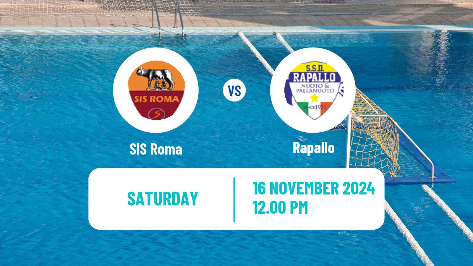 Water polo Italian A1 Water Polo Women SIS Roma - Rapallo