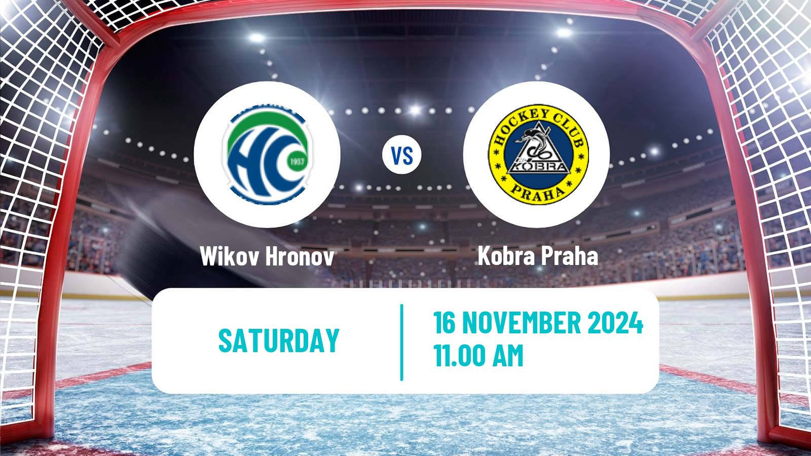 Hockey Czech 2 Liga Hockey West Wikov Hronov - Kobra Praha