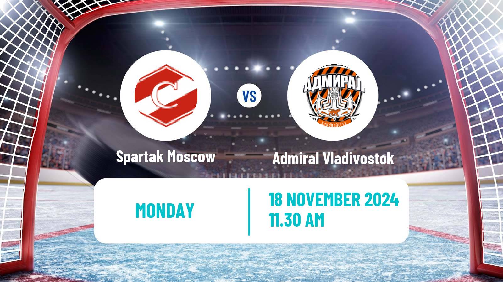 Hockey KHL Spartak Moscow - Admiral Vladivostok