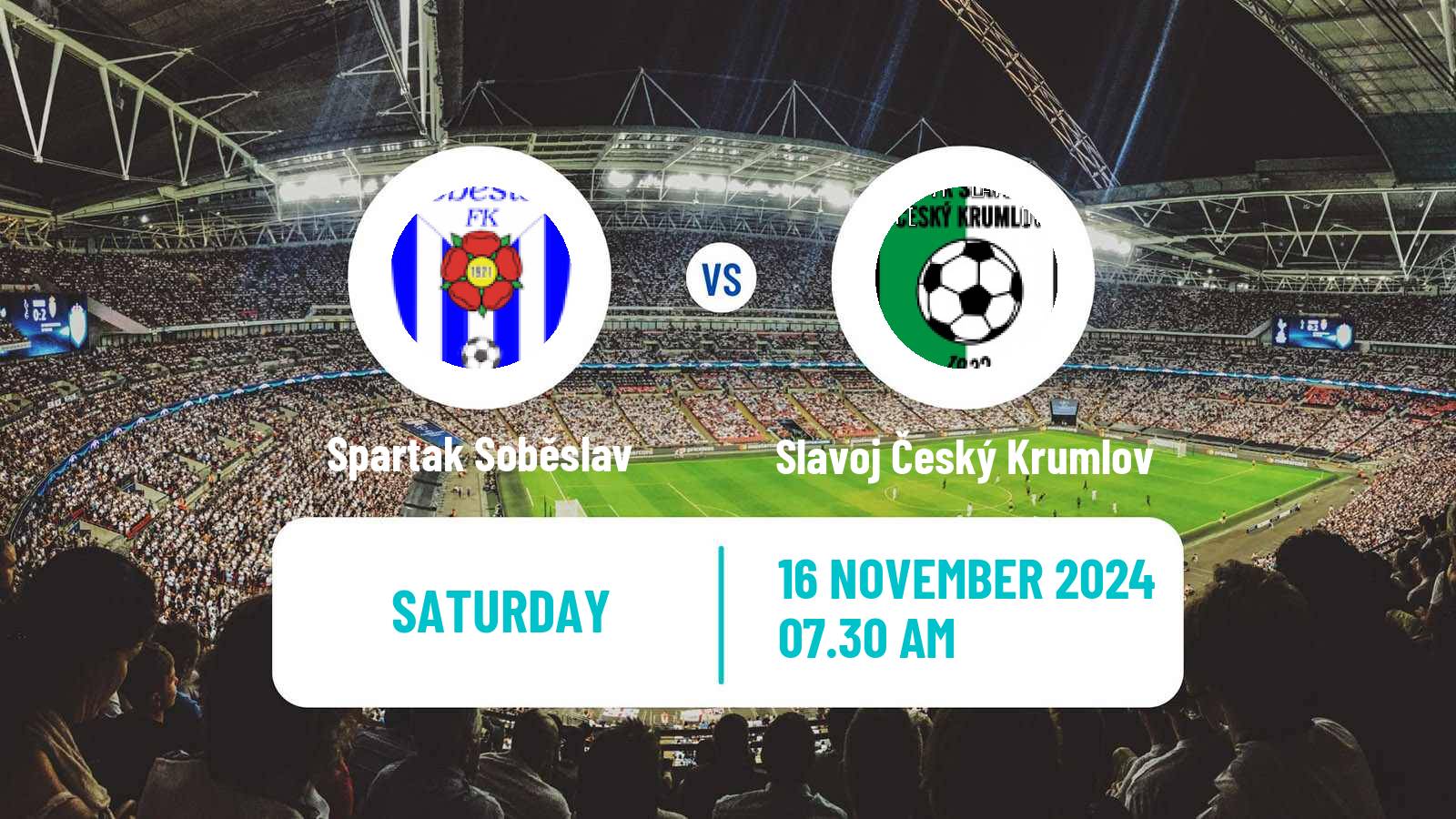 Soccer Czech Division A Spartak Soběslav - Slavoj Český Krumlov