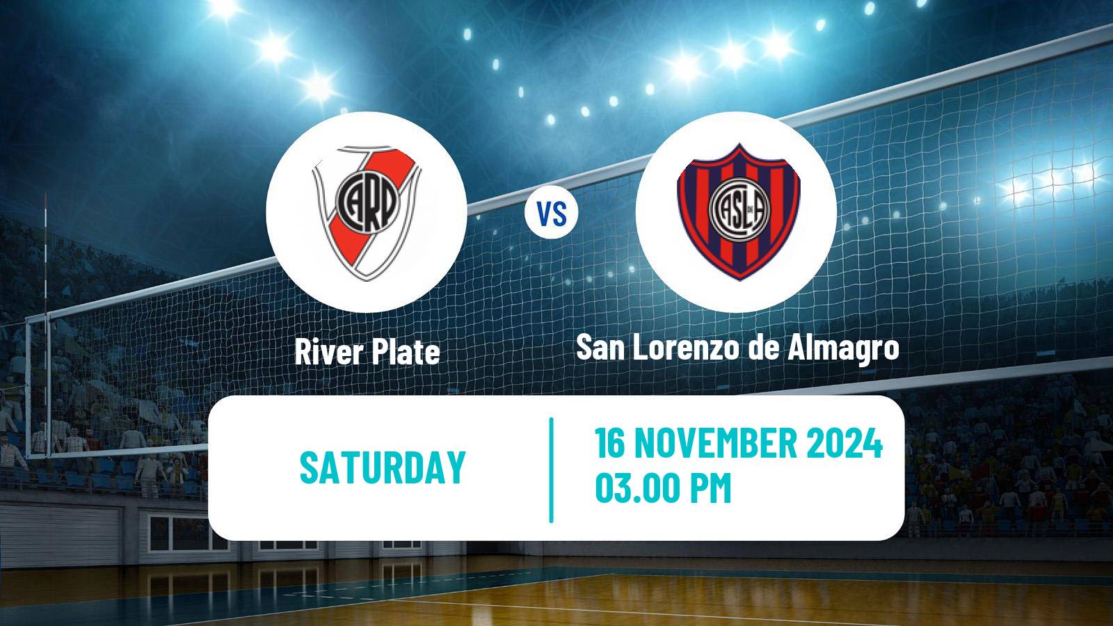 Volleyball Argentinian LVA Volleyball River Plate - San Lorenzo de Almagro