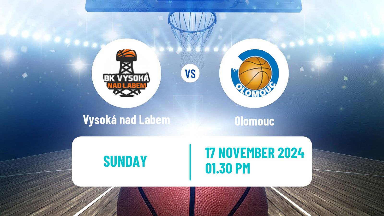 Basketball Czech 1 Liga Basketball Vysoká nad Labem - Olomouc