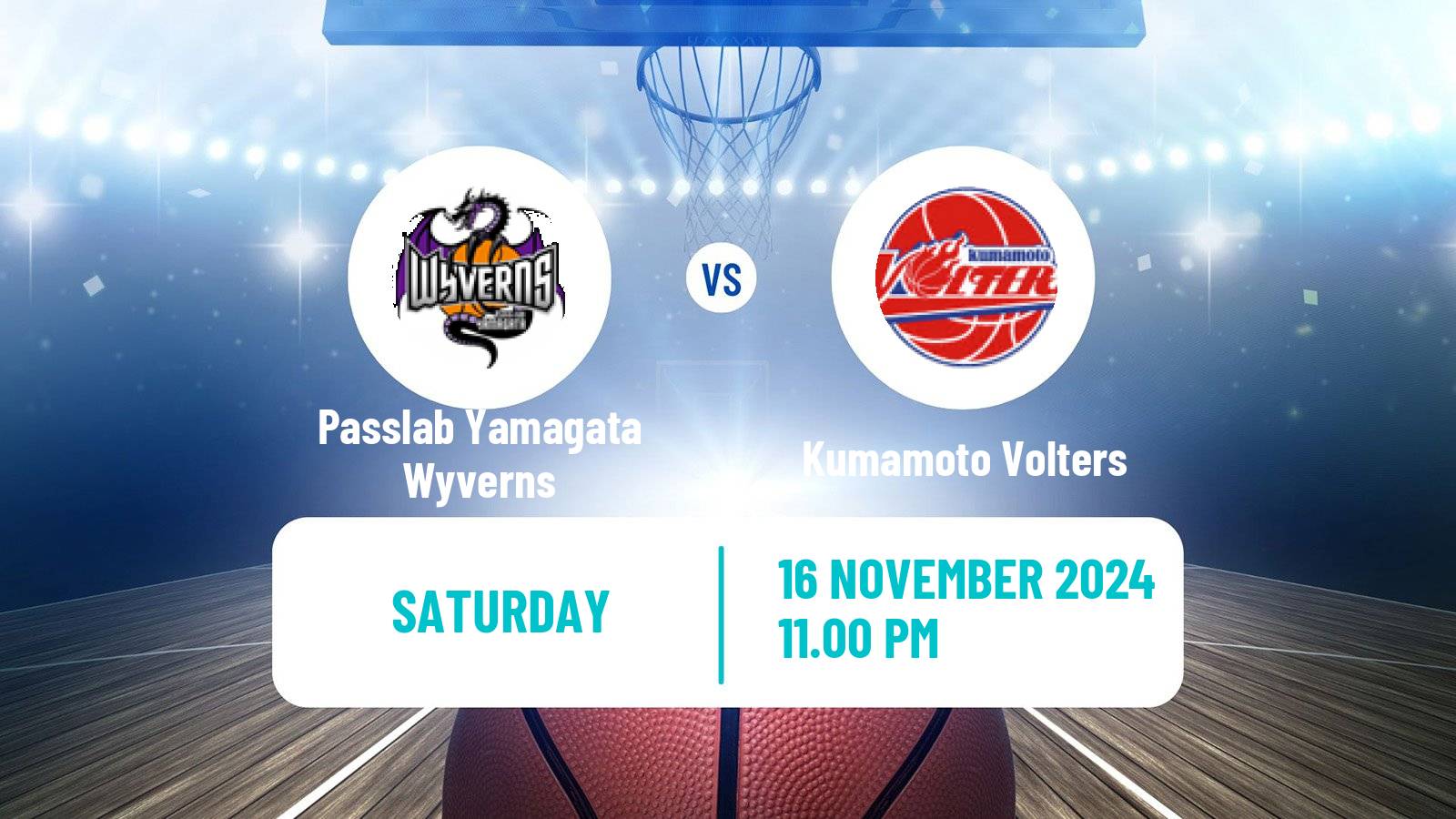 Basketball Japan B2 League Basketball Passlab Yamagata Wyverns - Kumamoto Volters