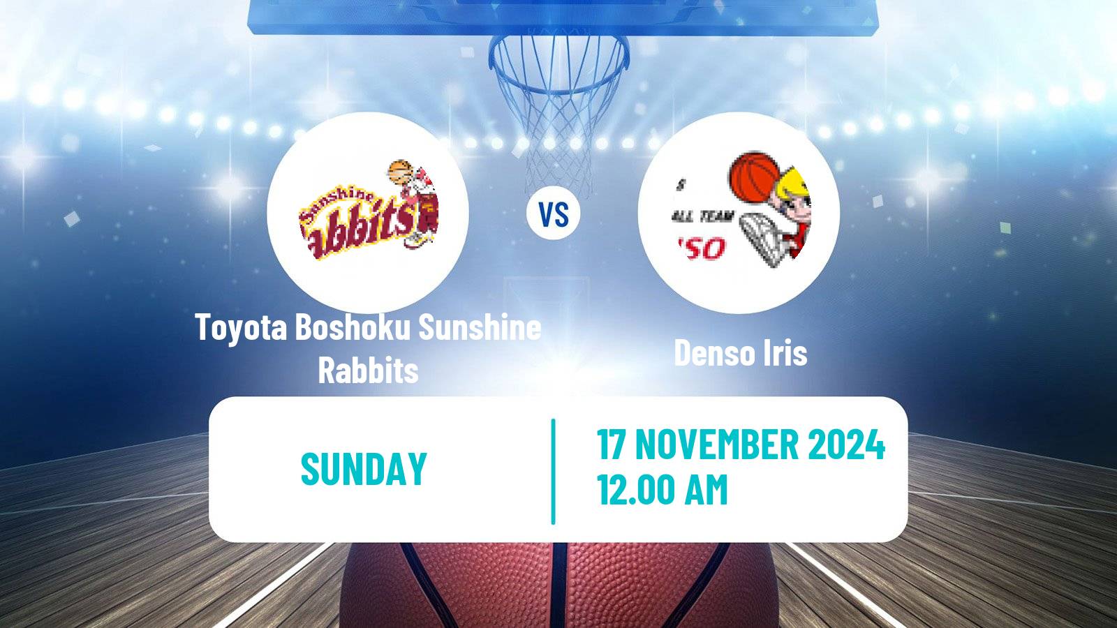 Basketball Japan W League Basketball Toyota Boshoku Sunshine Rabbits - Denso Iris