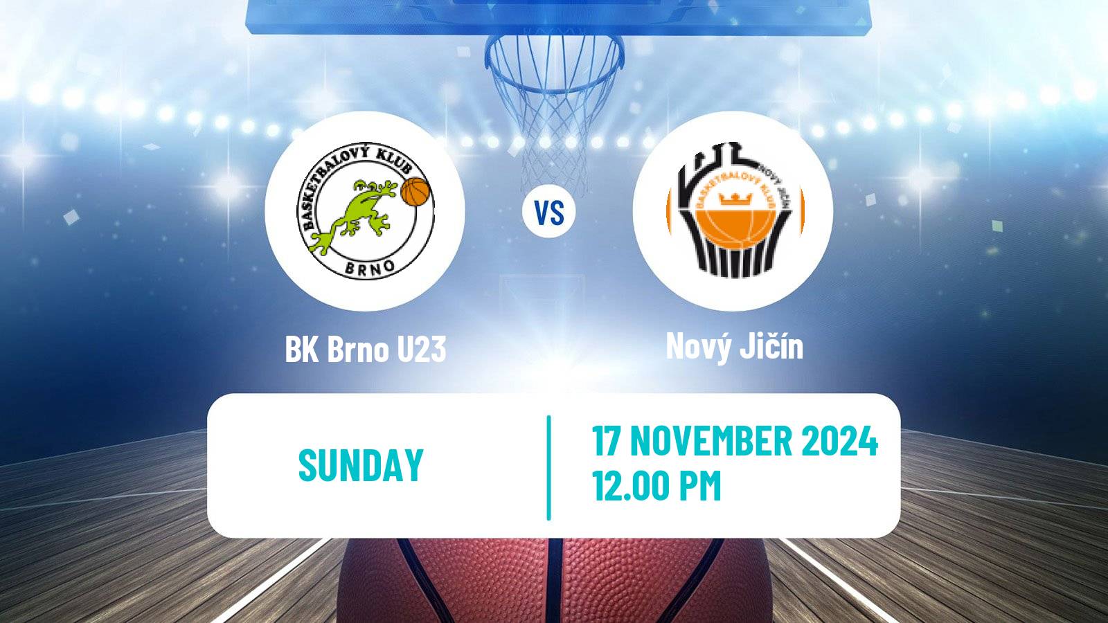 Basketball Czech 1 Liga Basketball Brno U23 - Nový Jičín