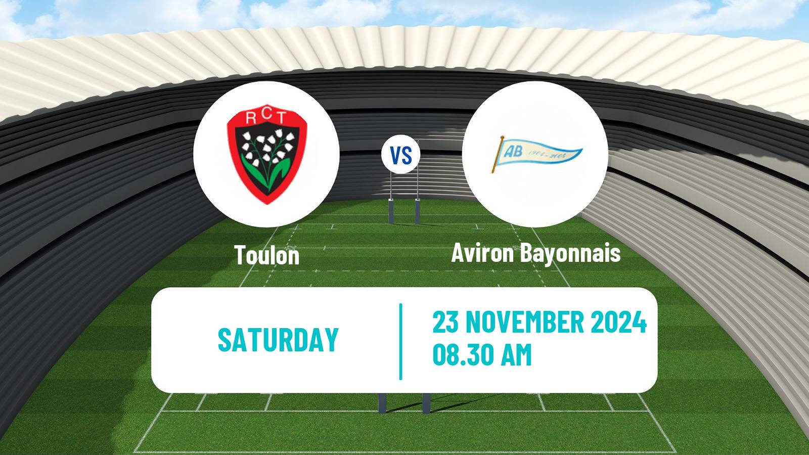 Rugby union French Top 14 Toulon - Aviron Bayonnais