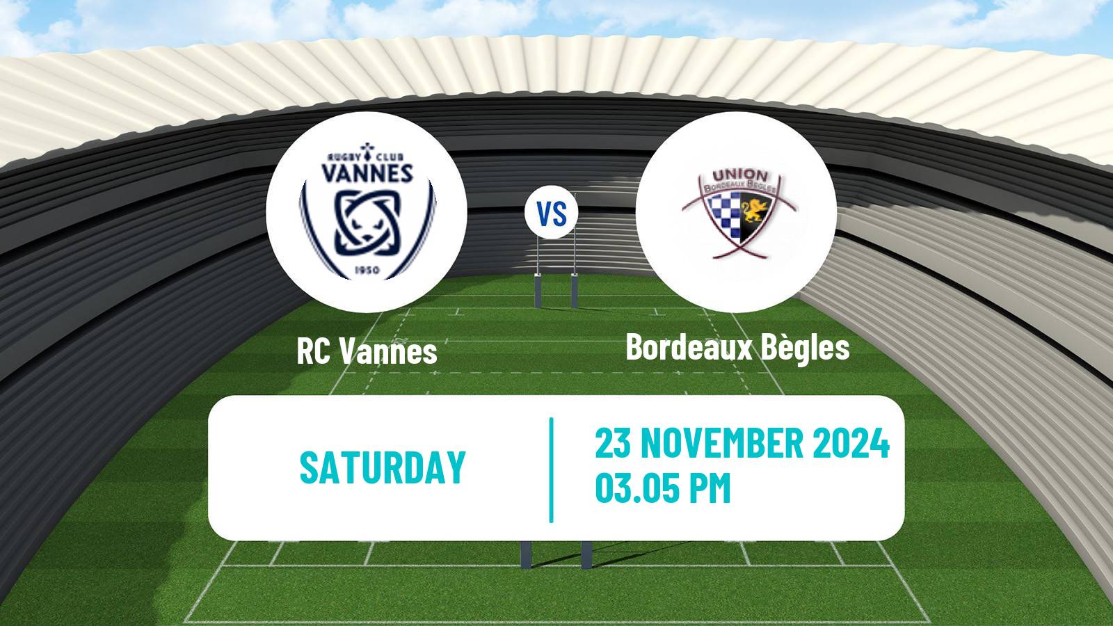 Rugby union French Top 14 Vannes - Bordeaux Bègles