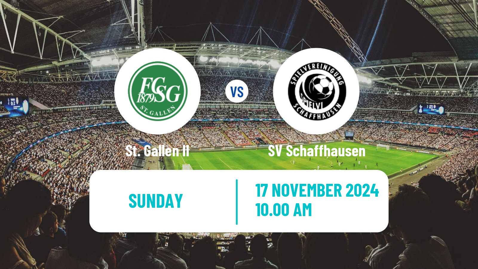 Soccer Swiss 1 Liga Classic Group 3 St. Gallen II - SV Schaffhausen