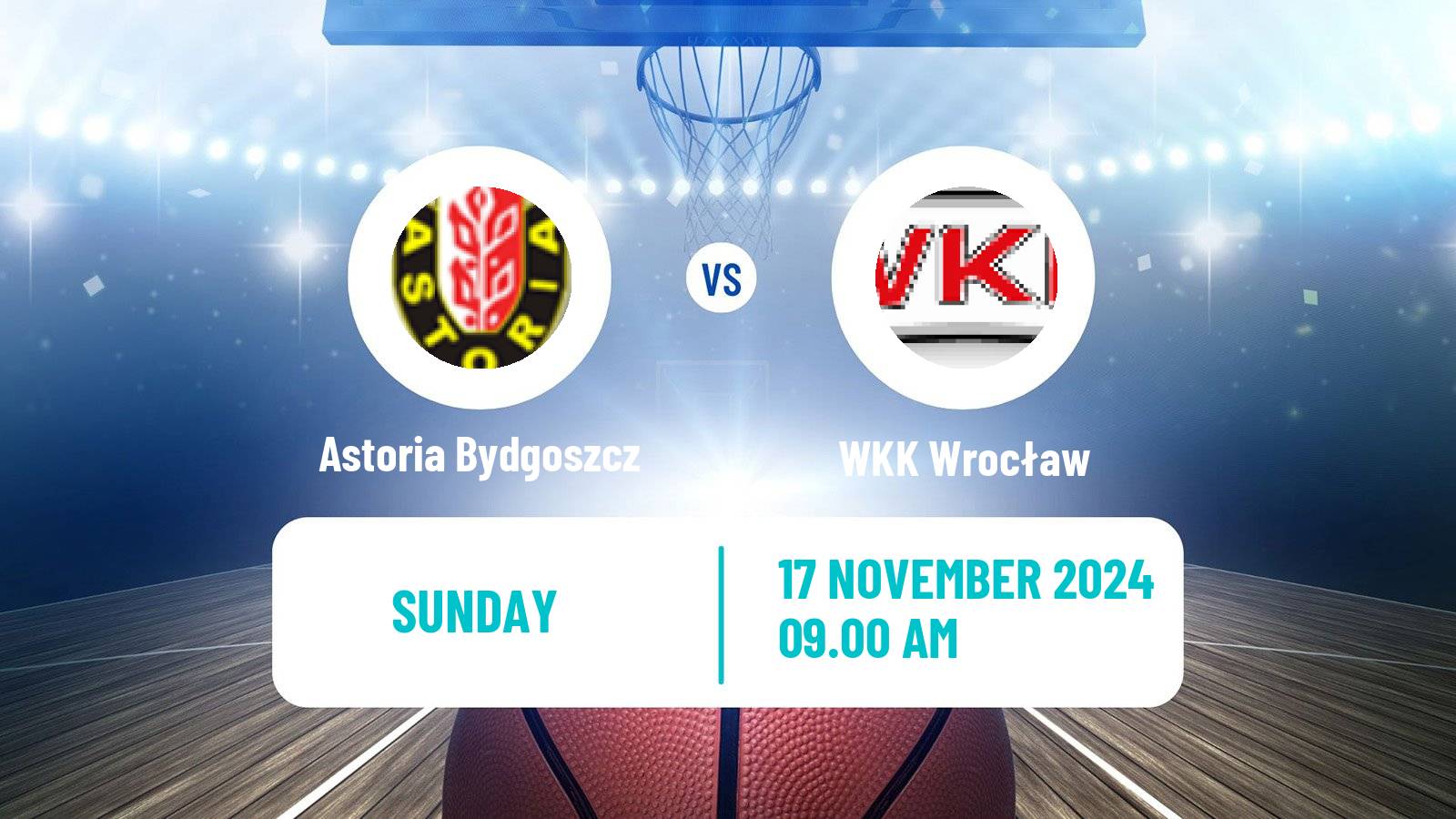 Basketball Polish 1 Liga Basketball Astoria Bydgoszcz - WKK Wrocław