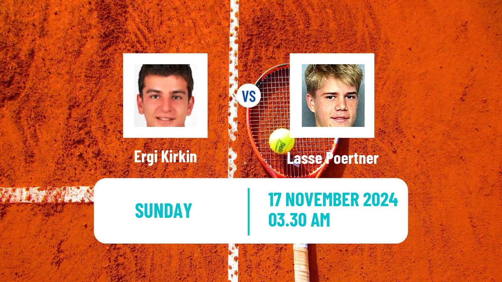 Tennis ITF M15 Monastir 46 Men Ergi Kirkin - Lasse Poertner