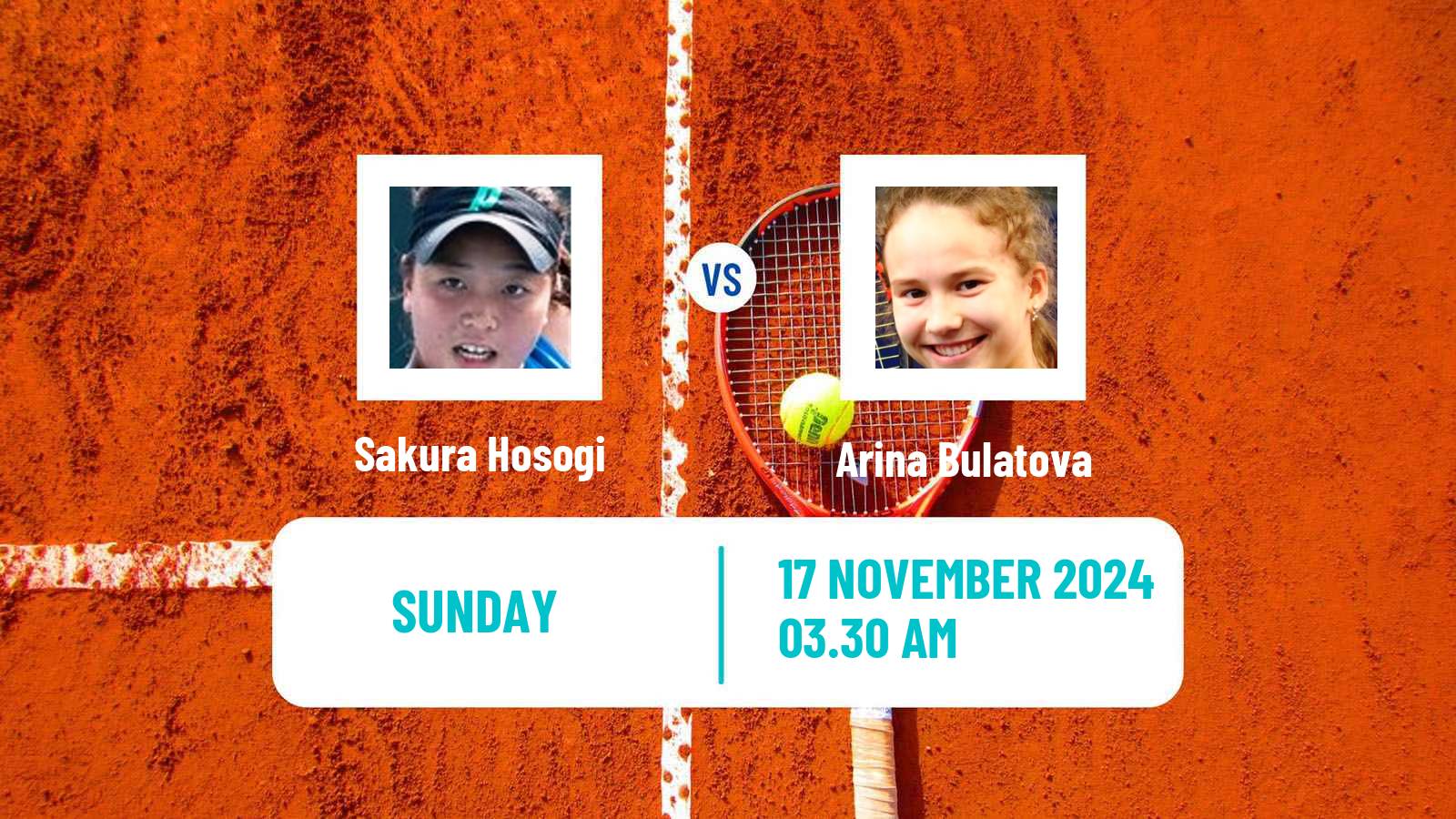 Tennis ITF W15 Monastir 44 Women Sakura Hosogi - Arina Bulatova