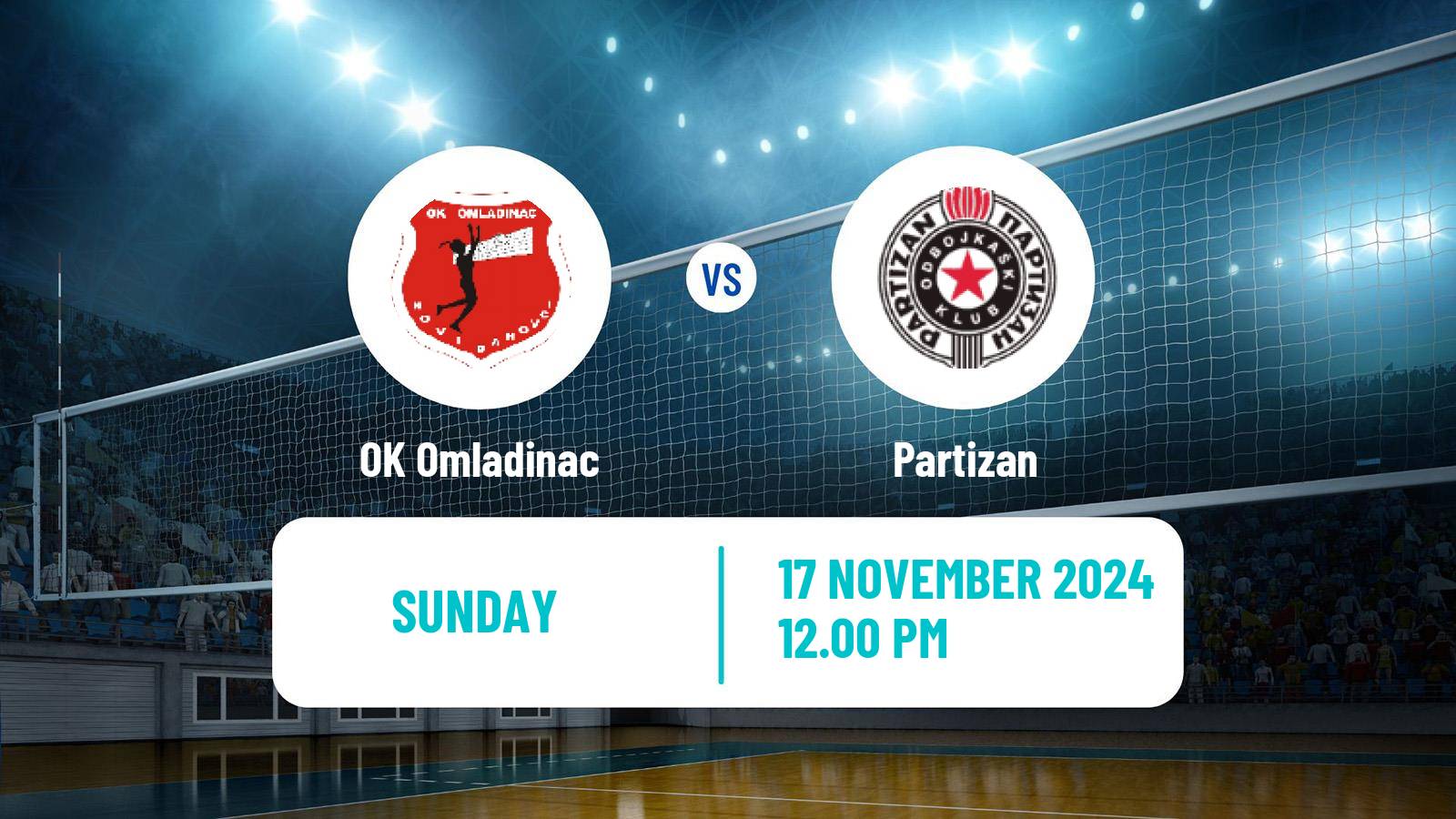 Volleyball Serbian Liga Volleyball Women Omladinac - Partizan