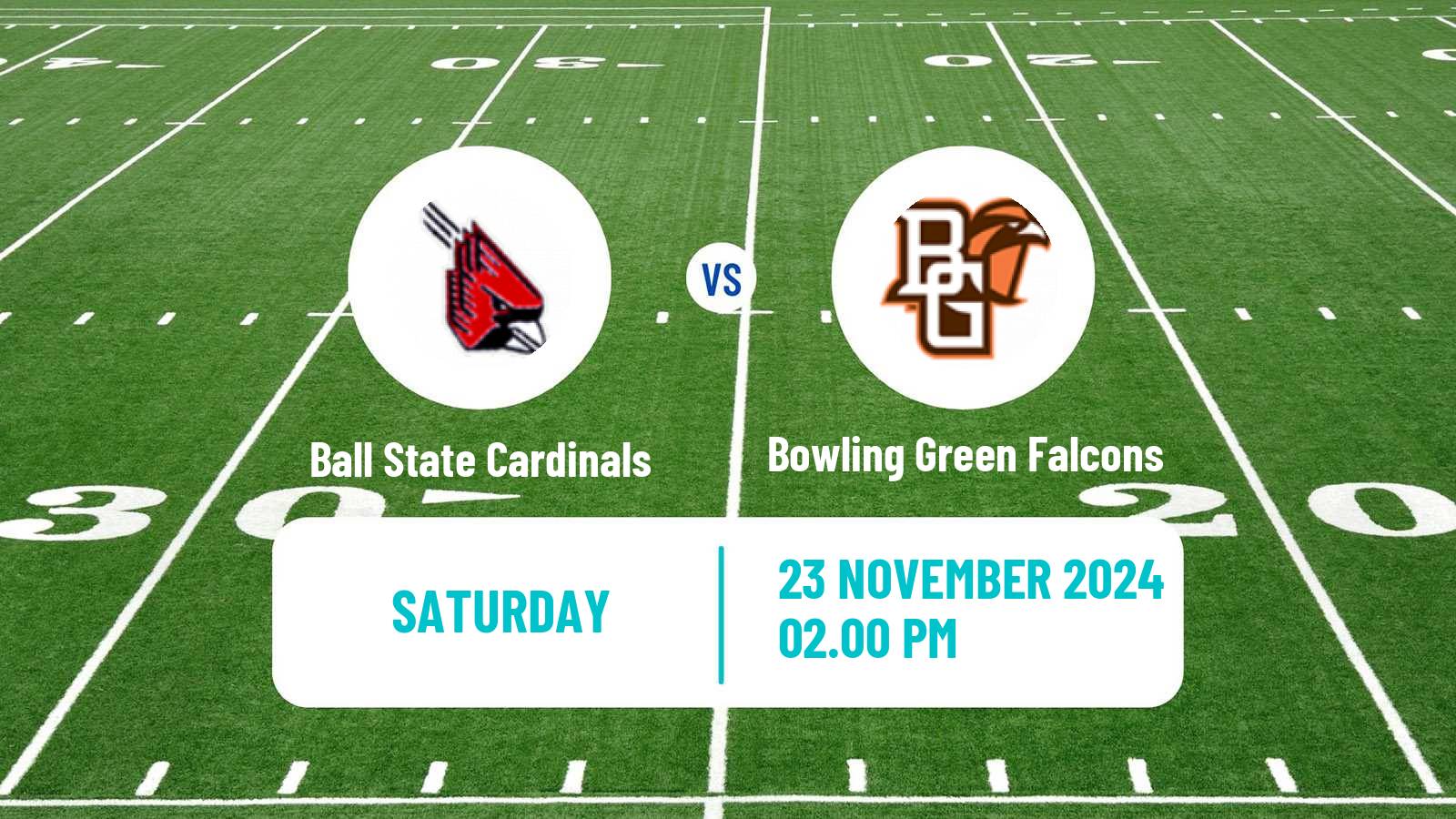 American football NCAA College Football Ball State Cardinals - Bowling Green Falcons