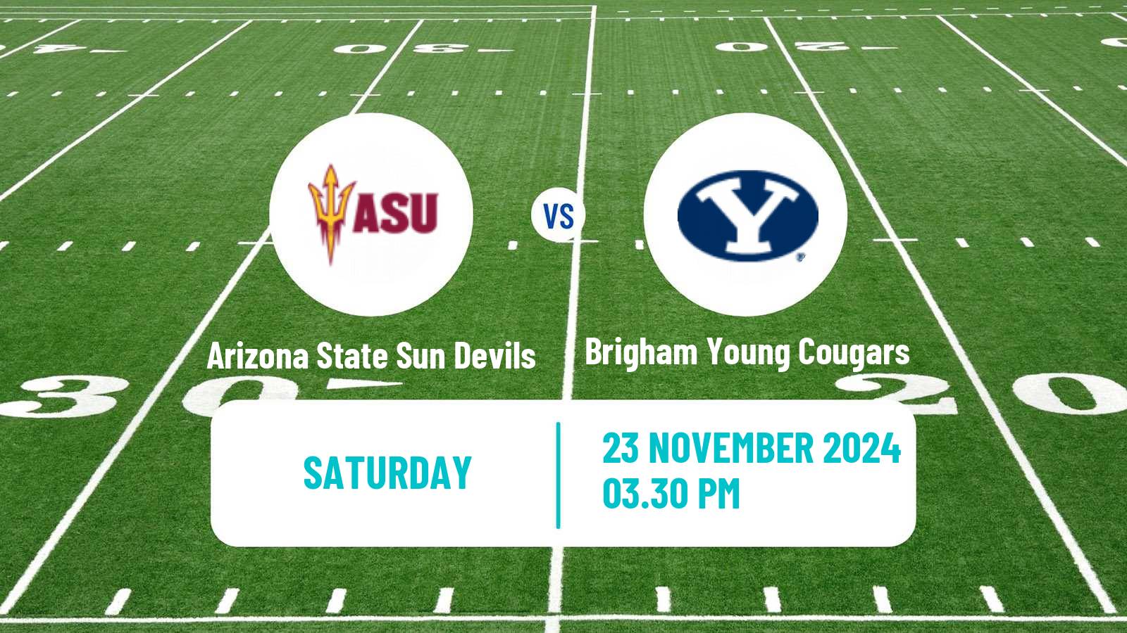 American football NCAA College Football Arizona State Sun Devils - Brigham Young Cougars