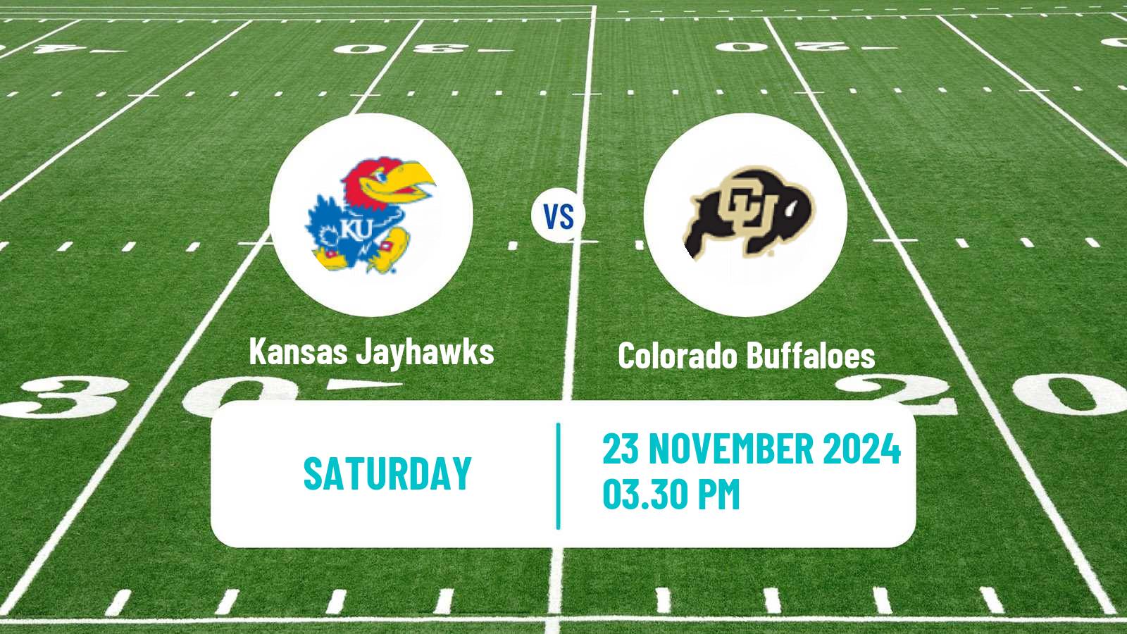 American football NCAA College Football Kansas Jayhawks - Colorado Buffaloes