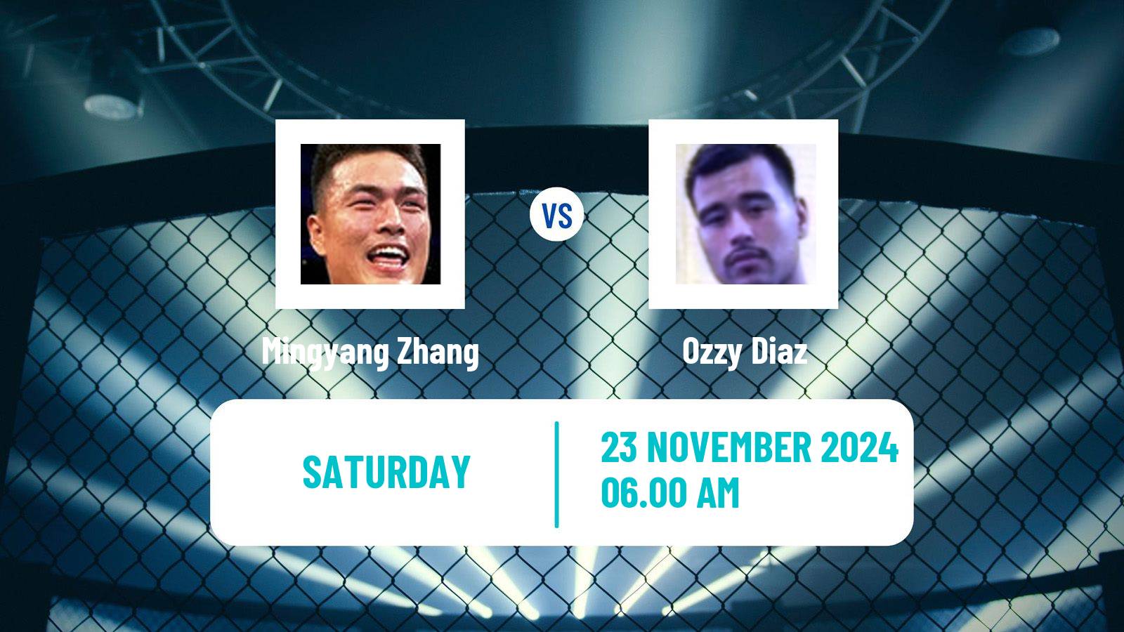 MMA Light Heavyweight UFC Men Mingyang Zhang - Ozzy Diaz