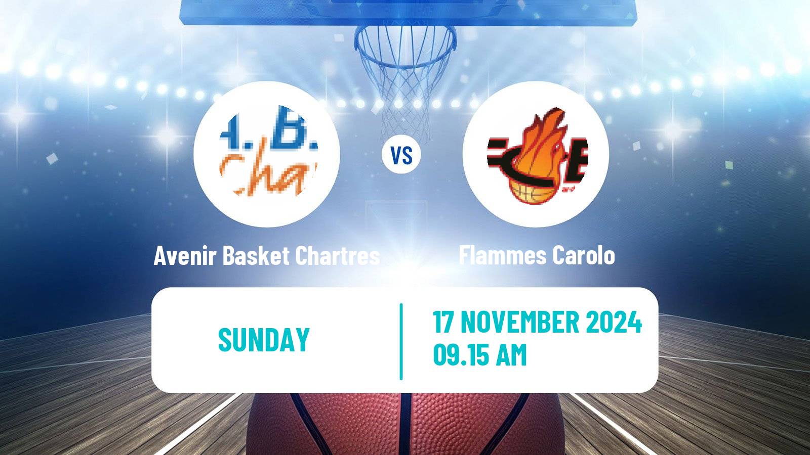 Basketball French LFB Avenir Basket Chartres - Flammes Carolo