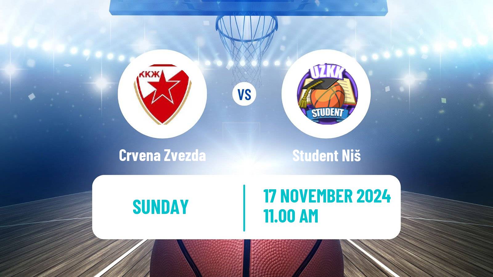 Basketball Serbian 1 ZLS Basketball Women Crvena Zvezda - Student Niš