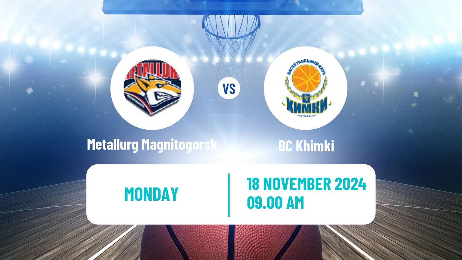 Basketball Russian Super League Basketball Metallurg Magnitogorsk - BC Khimki