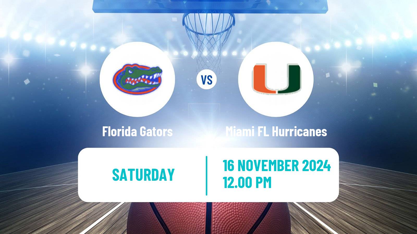 Basketball NCAA College Basketball Women Florida Gators - Miami FL Hurricanes