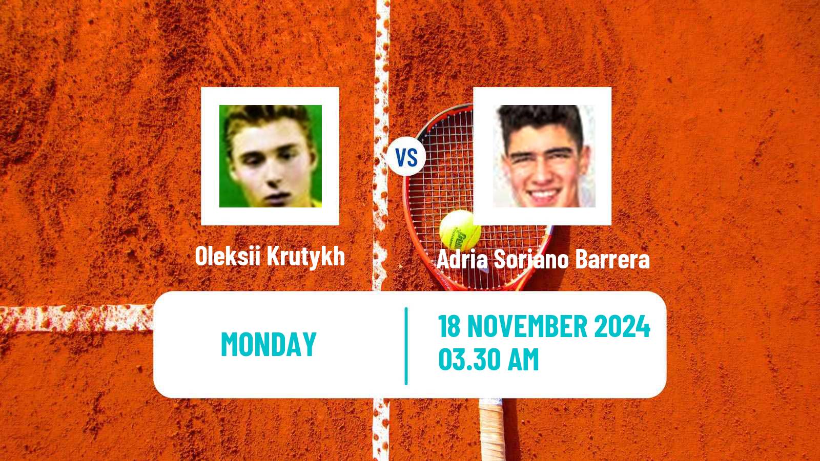 Tennis ITF M15 Heraklion 6 Men Oleksii Krutykh - Adria Soriano Barrera