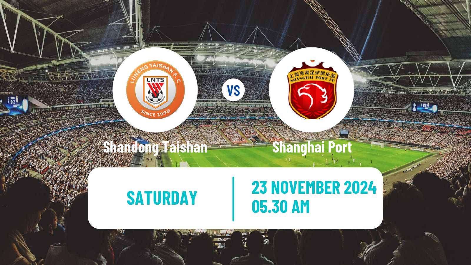 Soccer Chinese FA Cup Shandong Taishan - Shanghai Port