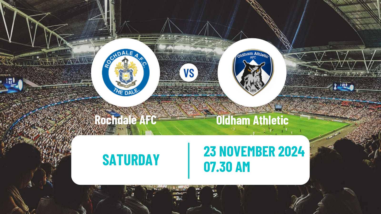 Soccer English National League Rochdale - Oldham Athletic