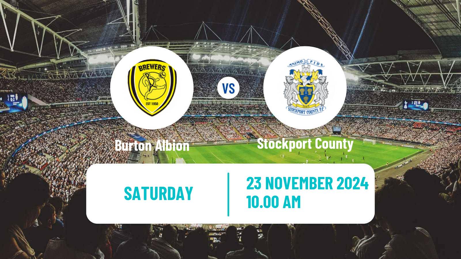 Soccer English League One Burton Albion - Stockport County