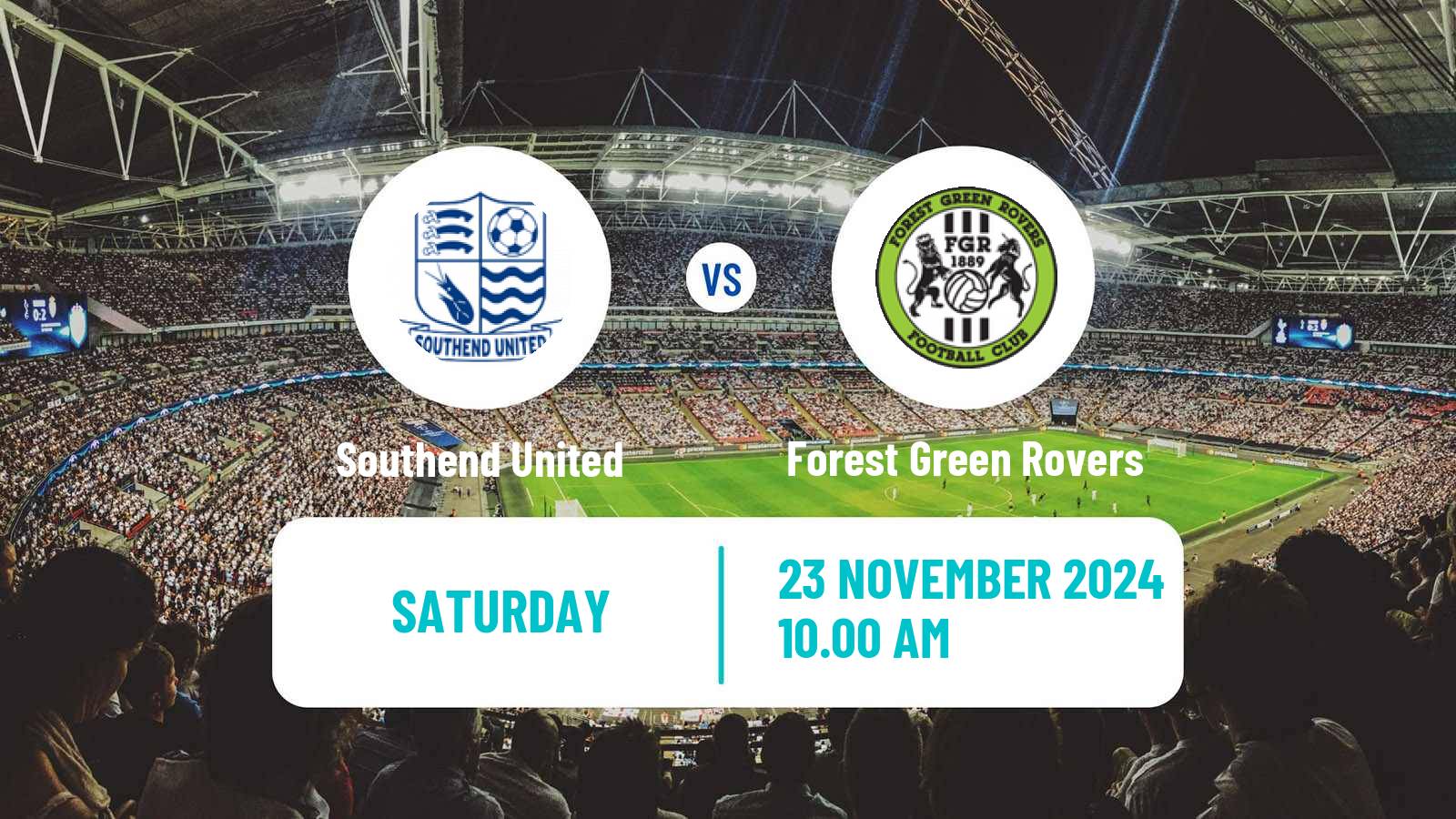 Soccer English National League Southend United - Forest Green Rovers