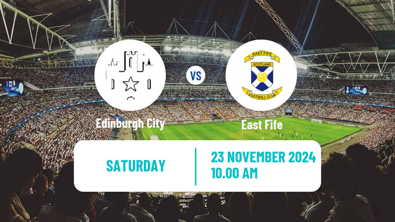 Soccer Scottish League Two Edinburgh City - East Fife