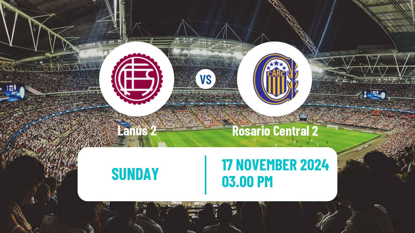 Soccer Argentinian Reserve League Lanús 2 - Rosario Central 2