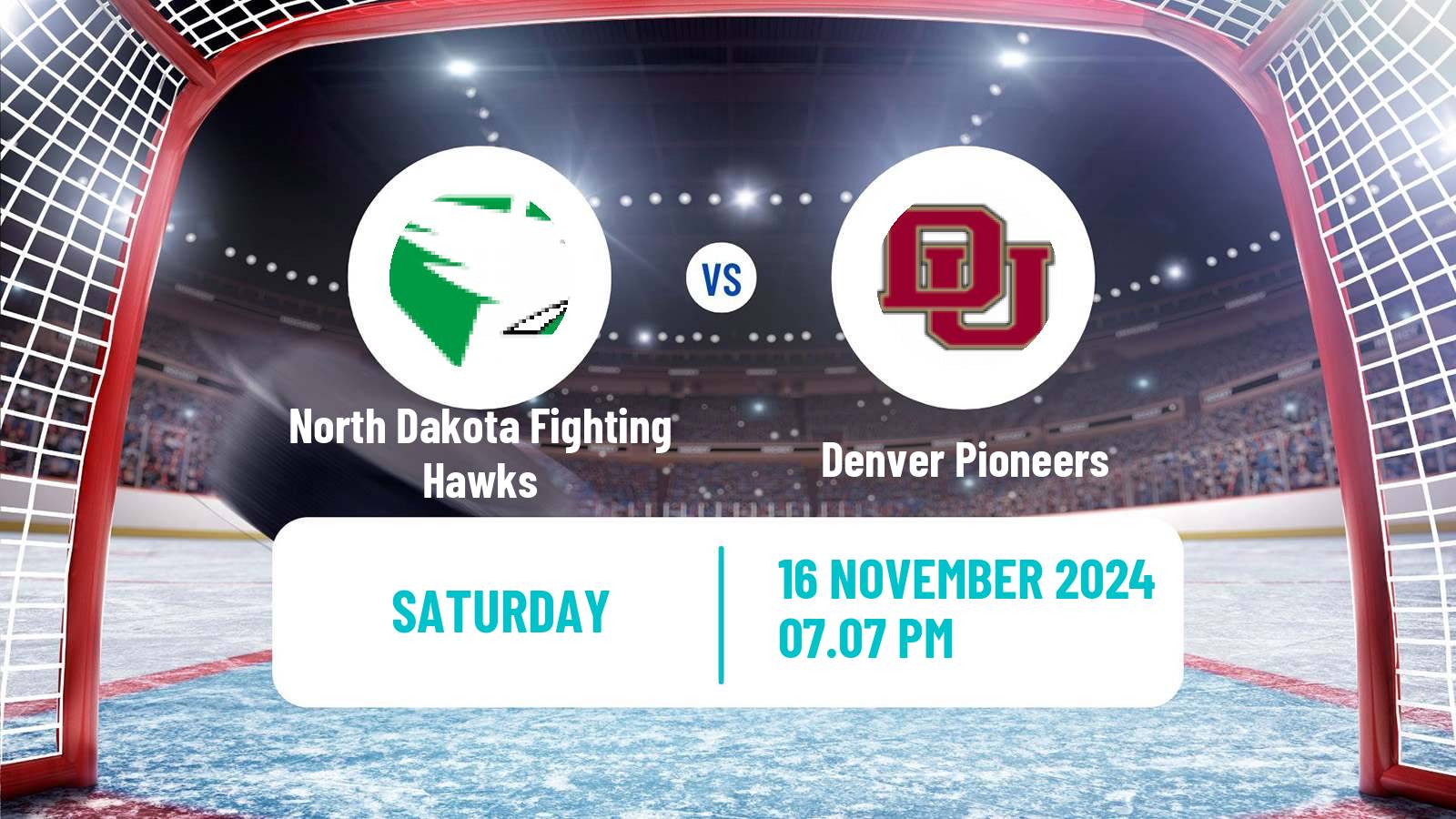 Hockey NCAA Hockey North Dakota Fighting Hawks - Denver Pioneers