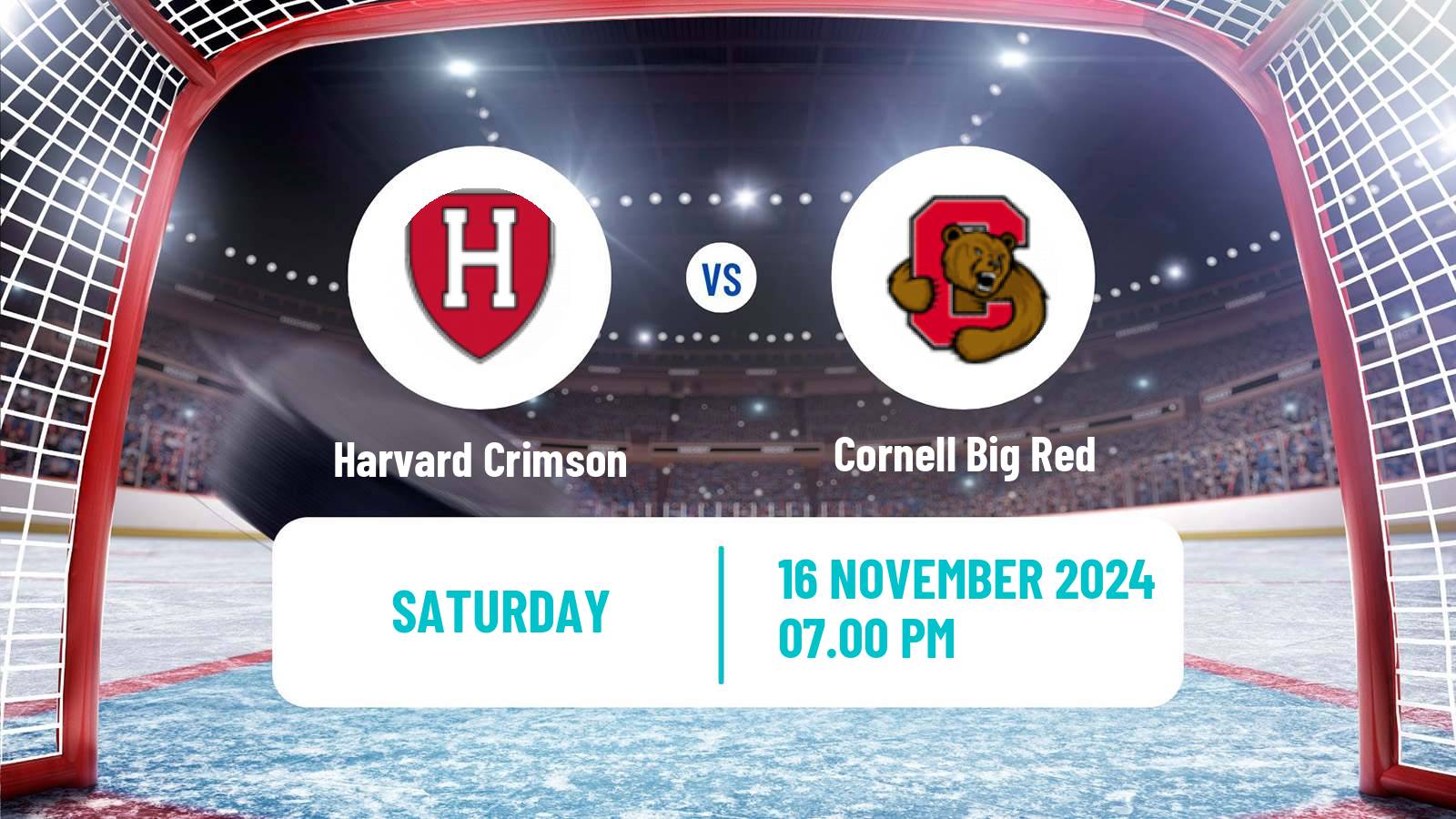 Hockey NCAA Hockey Harvard Crimson - Cornell Big Red