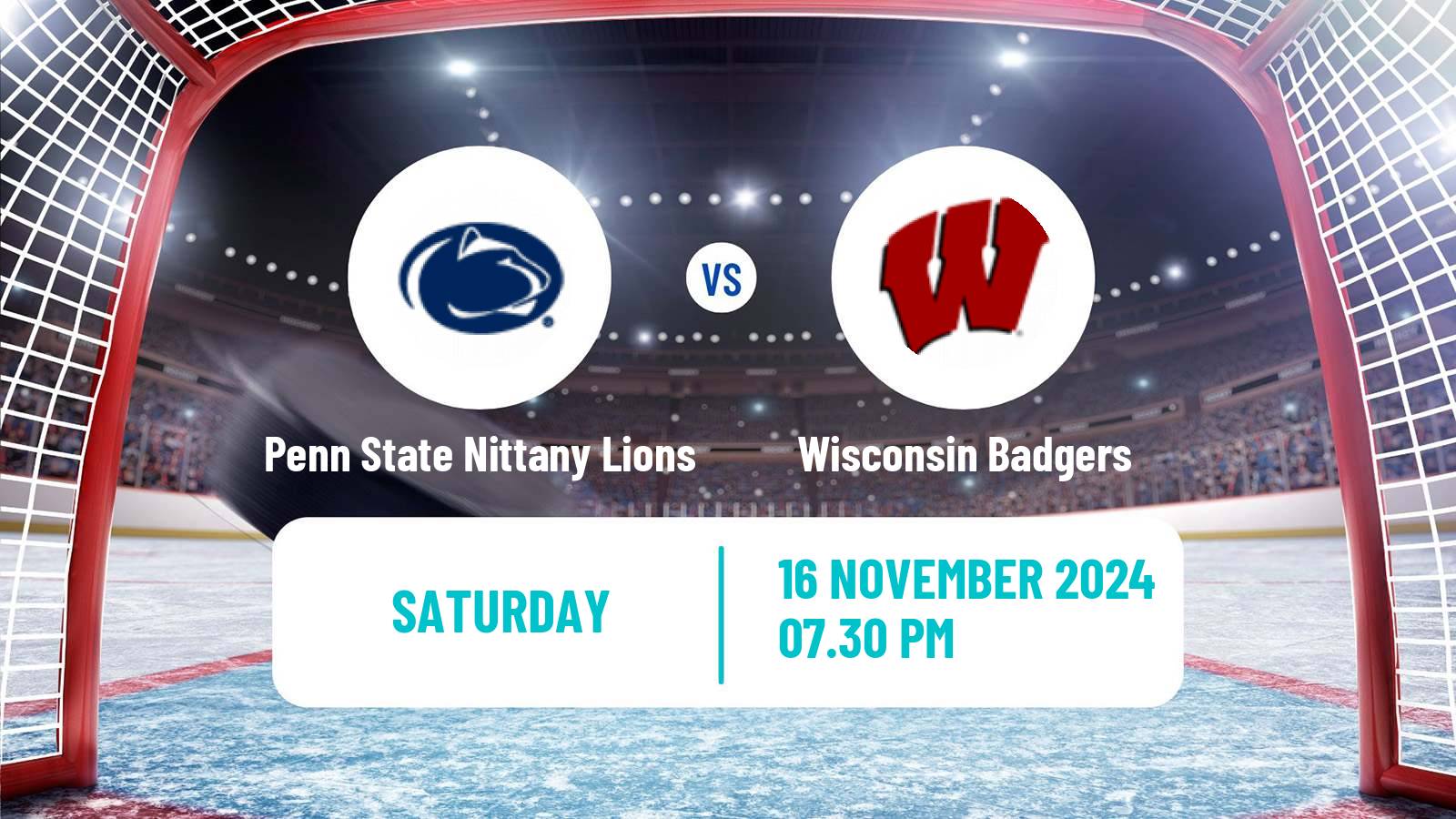 Hockey NCAA Hockey Penn State Nittany Lions - Wisconsin Badgers