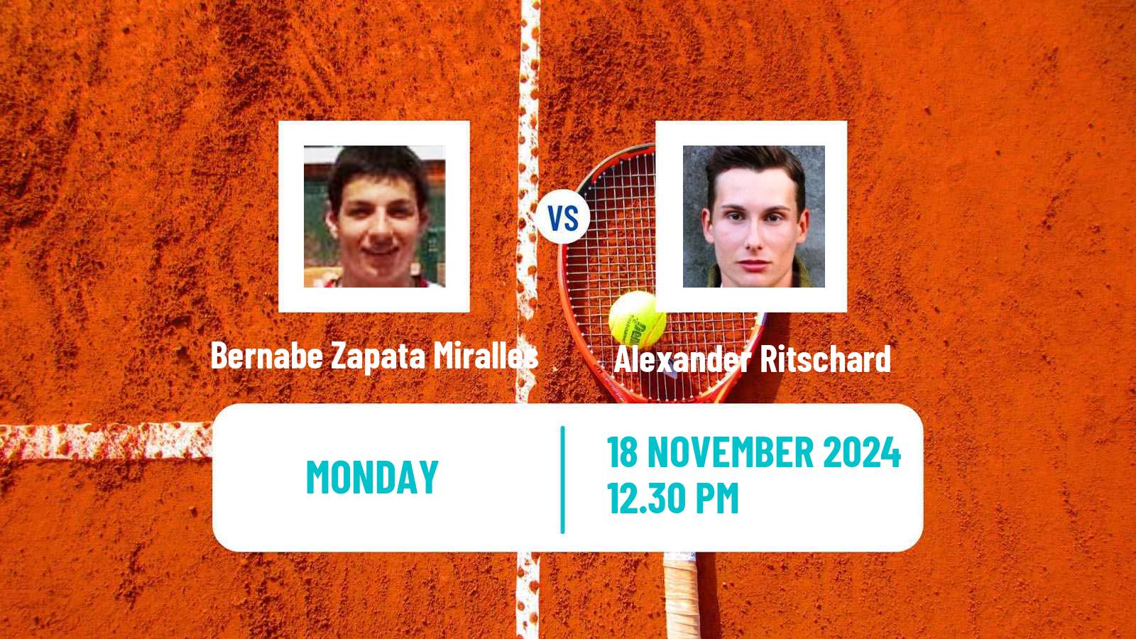 Tennis Rovereto Challenger Men Bernabe Zapata Miralles - Alexander Ritschard