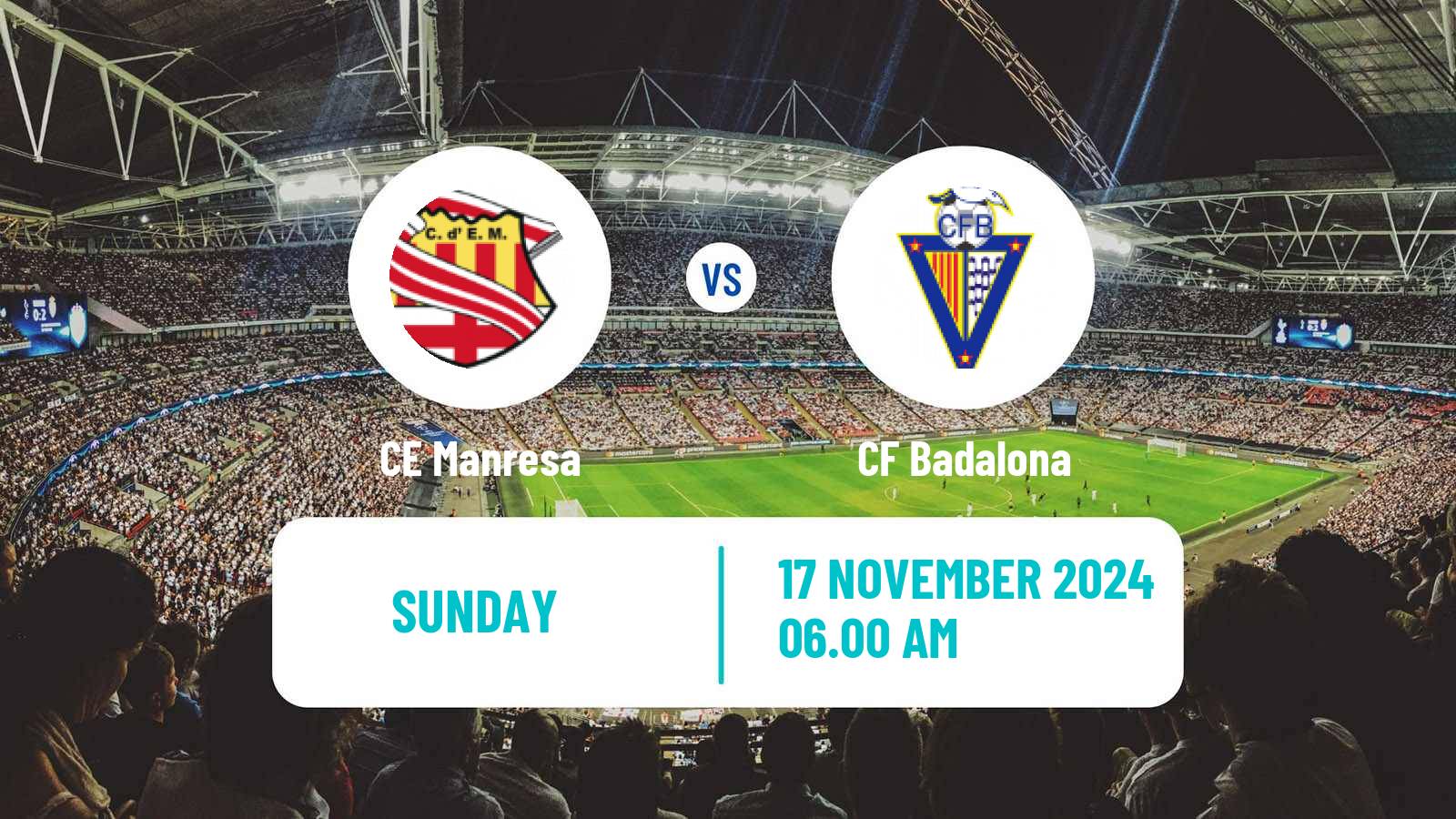 Soccer Spanish Tercera RFEF - Group 5 Manresa - Badalona