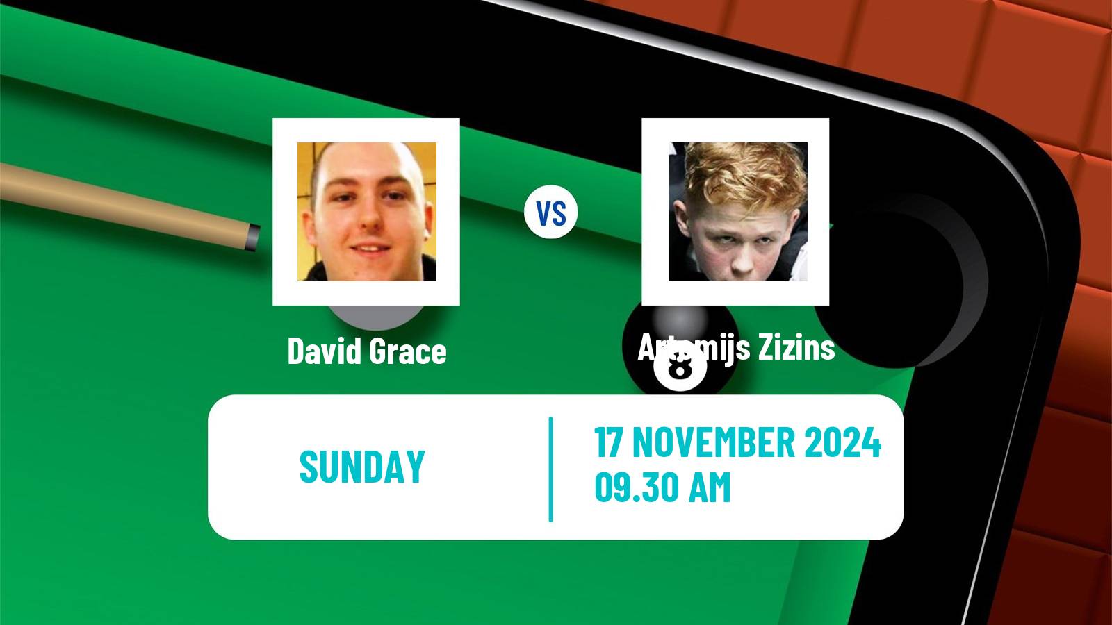 Snooker Uk Championship David Grace - Artemijs Zizins