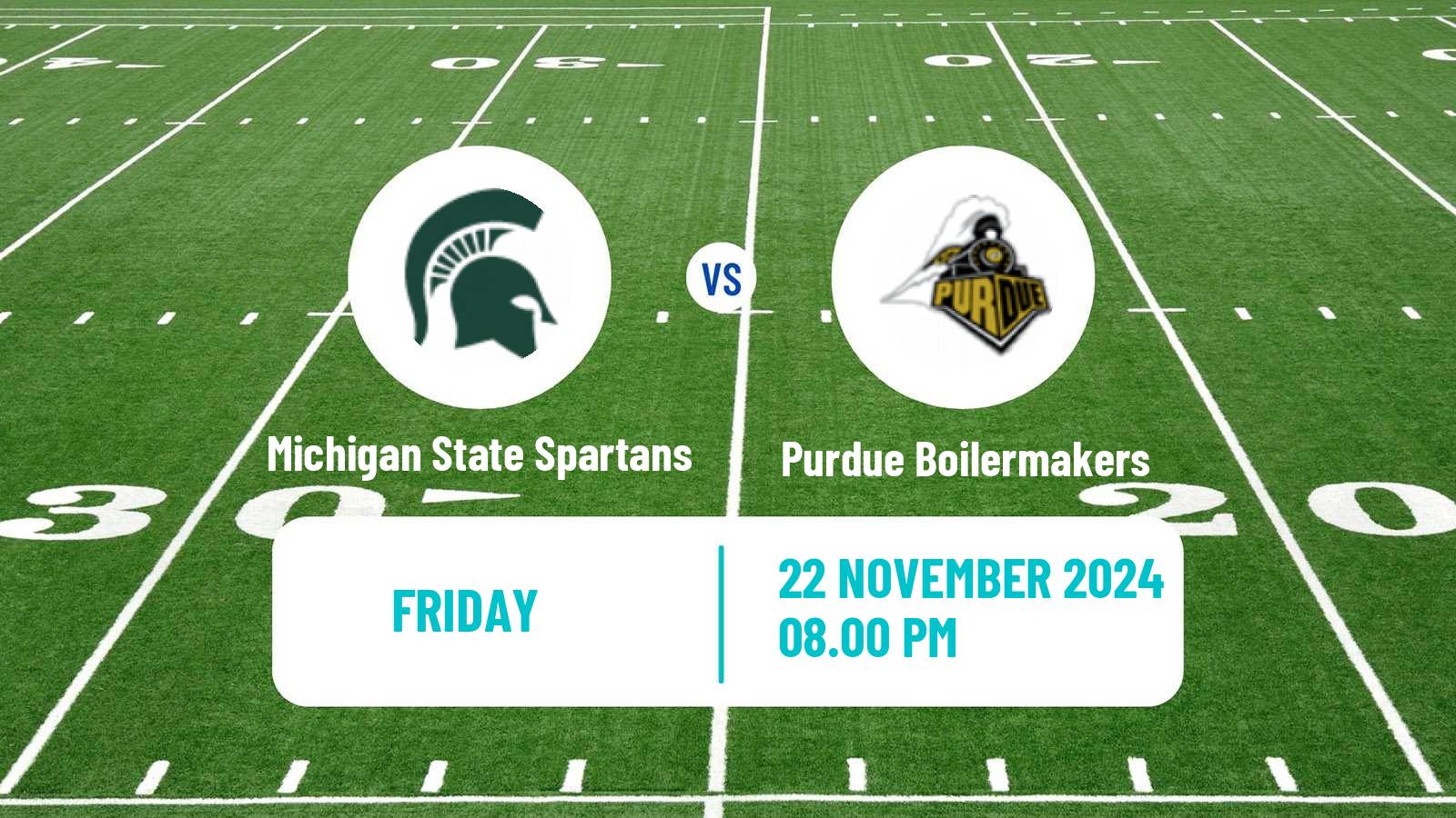 American football NCAA College Football Michigan State Spartans - Purdue Boilermakers