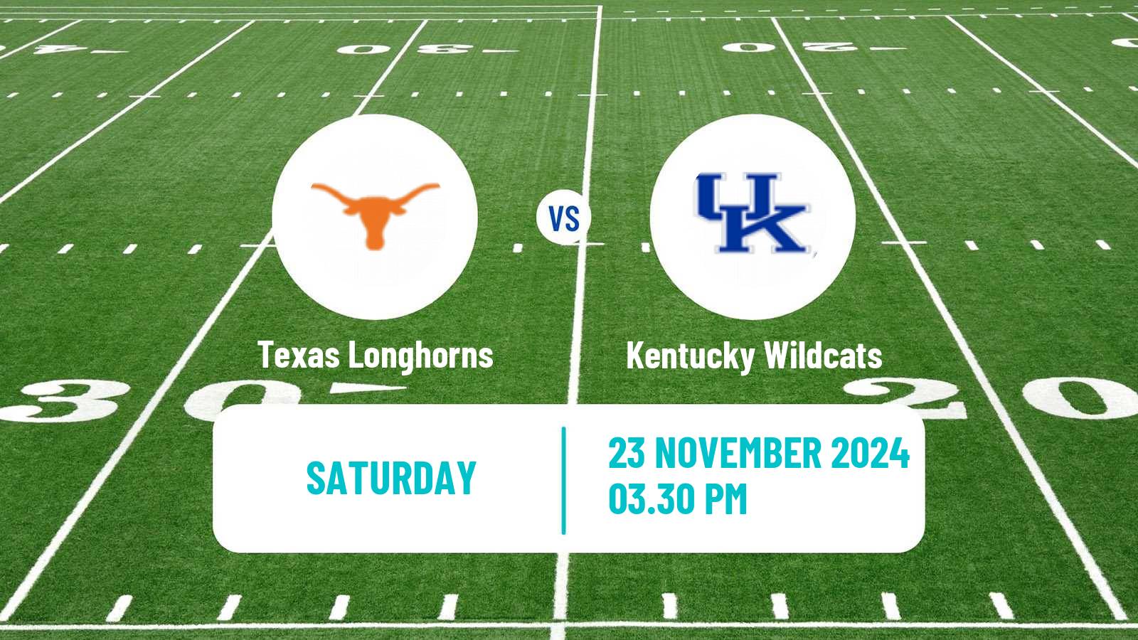 American football NCAA College Football Texas Longhorns - Kentucky Wildcats