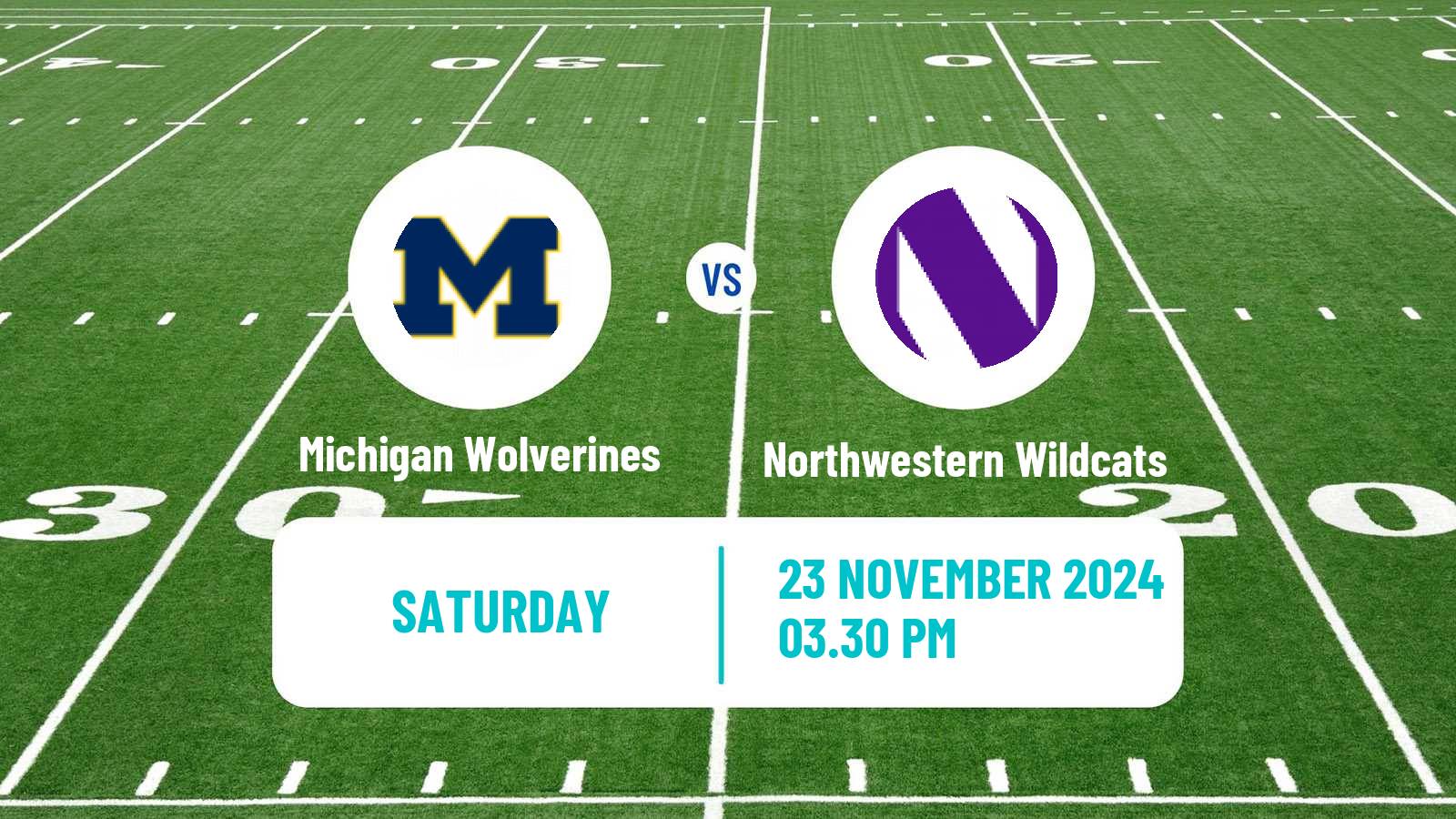 American football NCAA College Football Michigan Wolverines - Northwestern Wildcats