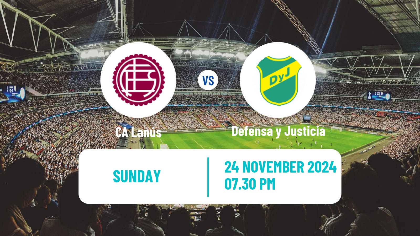 Soccer Argentinian Liga Profesional Lanús - Defensa y Justicia